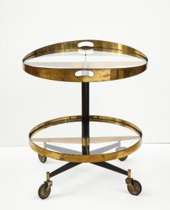 BRASS AND GLASS CARRELLO TABLE