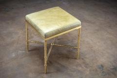 BRASS FAUX BAMBOO OTTOMAN - 2875831