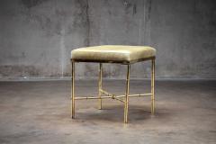 BRASS FAUX BAMBOO OTTOMAN - 2875919