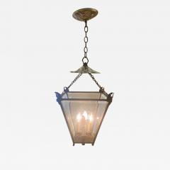 BRONZE AND GLASS GOTHIC NEOCLASSICAL LANTERN - 2472898