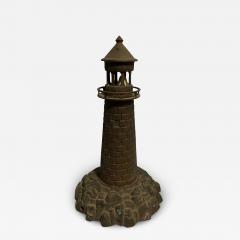 BRONZE ART DECO LIGHTHOUSE LAMP - 3964173