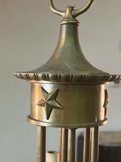 BRONZE ART DECO STAR CHANDELIER - 3046984