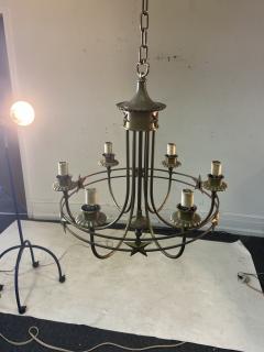 BRONZE ART DECO STAR CHANDELIER - 3048775