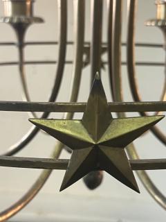 BRONZE ART DECO STAR CHANDELIER - 3048779