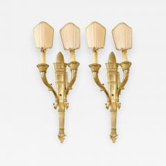 BRONZE DORE EMPIRE SCONCES PAIR - 798105