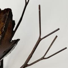 BRUTALIST COPPER LEAF BRANCH WALL SCONCE - 3030593