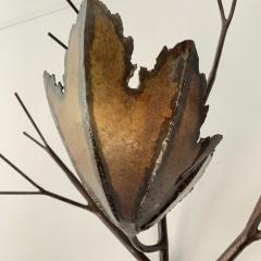 BRUTALIST COPPER LEAF BRANCH WALL SCONCE - 3030594
