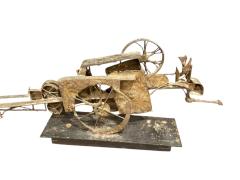 BRUTALIST MIXED METALS FARM TRACTOR SCULPTURE - 4482504