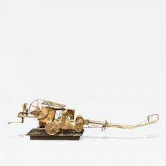 BRUTALIST MIXED METALS FARM TRACTOR SCULPTURE - 4484245