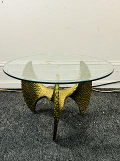 BRUTALIST MODERNIST GILT RESIN PROPELLER TABLE - 3999630