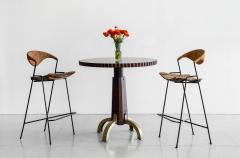 BURLED INLAID BAR TABLES - 1021139