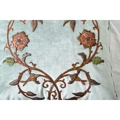BVIZ Antique European Raised Gold Embroidery Pillow - 4223616