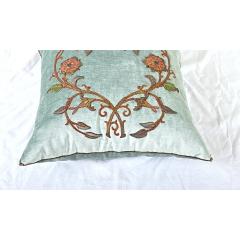 BVIZ Antique European Raised Gold Embroidery Pillow - 4223618