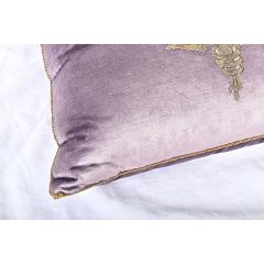 BVIZ Antique European Raised Gold Embroidery Pillow - 4223615