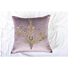 BVIZ Antique European Raised Gold Embroidery Pillow - 4223620