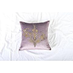 BVIZ Antique European Raised Gold Embroidery Pillow - 4223635