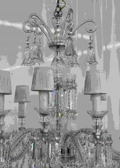 Baccarat Style Chandelier Crystal 12 Light Hollywood Regency Monumental - 2507870