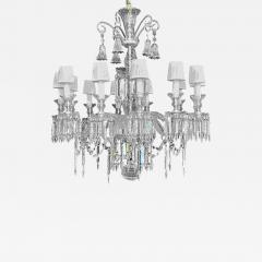 Baccarat Style Chandelier Crystal 12 Light Hollywood Regency Monumental - 2510525