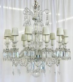 Baccarat Style Chandelier Crystal 12 Light Hollywood Regency Monumental - 2513975