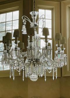 Baccarat Style Chandelier Crystal 12 Light Hollywood Regency Monumental - 2513980