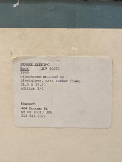 Back by Jeanne Dunning Signed Framed Photo American Circa 1990 - 1441511