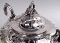 Bailey Victorian Classical Coin Silver Grapevine Coffee Tea Set - 4150362
