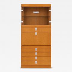 Baker Furniture Burl Wood Glass Dry Bar Cocktail Cabinet 1970 - 4810968