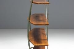 Bakery Display Rack with Iron Frame and Oak Shelves France 1920s - 4541752