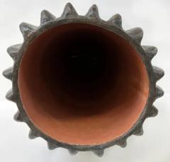 Balinese Fluted Brown Terracotta Planters Four Available - 4147027