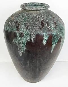 Balinese Jade and Brown Glasir Glazed Terracotta Planter - 4147032