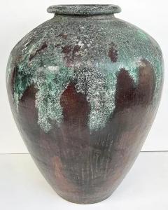 Balinese Jade and Brown Glasir Glazed Terracotta Planter - 4147033