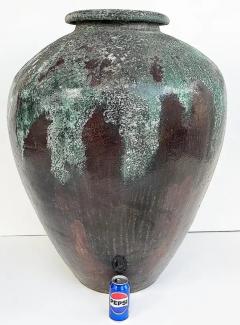 Balinese Jade and Brown Glasir Glazed Terracotta Planter - 4147044