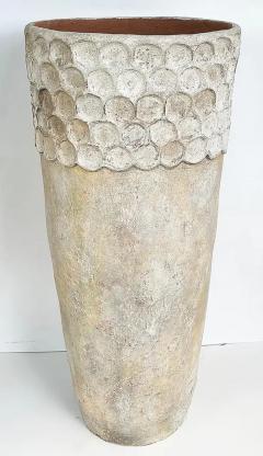 Balinese Kojong Antique Large White Terracotta Planter Two Available - 4146970