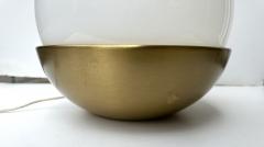 Ball Lamp Brass and Opaline Murano Glass Italy 1970s - 4209838