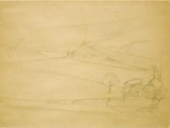 Balthus Balthasar Klossowski de Rola Study for Paysage de Fribourg 1943 a drawing by Balthus 1908 2001  - 2696012