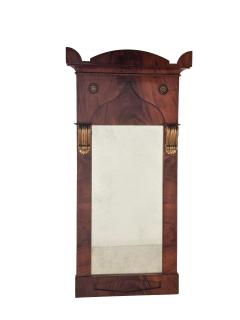 Baltic Biedermeier Mahogany and Gilt Mirror Sweden or Denmark - 4208254
