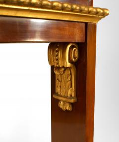 Baltic Neoclassic Mahogany and Gilt Caryatid Console Table - 1428019