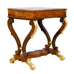 Baltic Neoclassic Yew Wood Games Table - 3803123