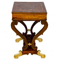 Baltic Neoclassic Yew Wood Games Table - 3803124