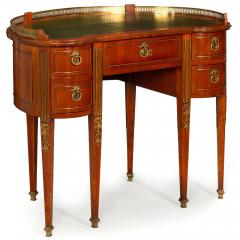 Baltic Neoclassical Mahogany Kidney Form Writing Desk Bureau Plat ca 1880 - 4484729