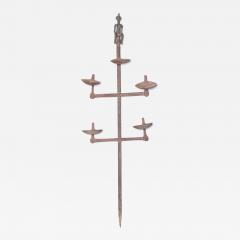 Bambara Oil Lamp with Seated Figure - 4173536