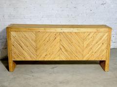 Bamboo Credenza Sideboard in the Style of Milo Baughman 1970 - 3291370