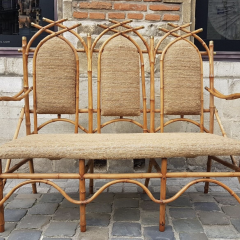 Bamboo Living room Set by Giusto Puri Purini 1950s - 4331174