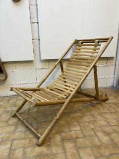 Bamboo Lounge Chair Italy 1980s - 2262654