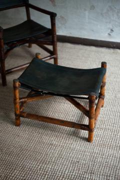 Bamboo Lounge set with Chair and Footstool 1970s - 4462924