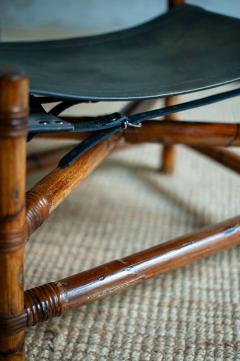 Bamboo Lounge set with Chair and Footstool 1970s - 4462926