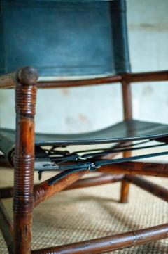 Bamboo Lounge set with Chair and Footstool 1970s - 4462931