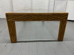 Bamboo Rattan Coffee Glass Table - 4457813