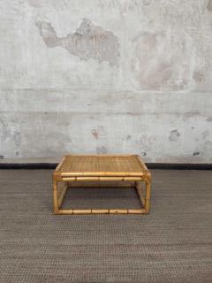 Bamboo Rattan and Wicker Coffee Table 1960s - 4364736