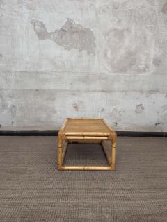 Bamboo Rattan and Wicker Coffee Table 1960s - 4364801